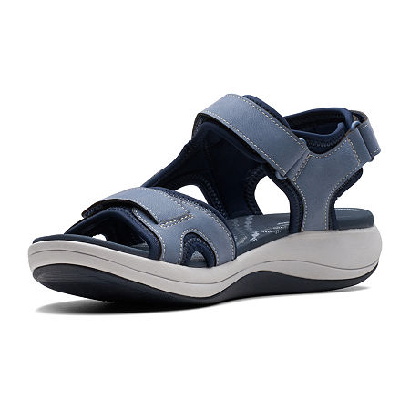 Clarks Womens Mira Bay Strap Sandals, 8 Medium, Blue