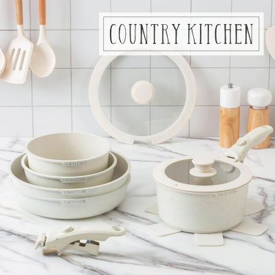 Country Kitchen 16-pc. Aluminum Nonstick Cookware Set with Detachable  Handles RWHCS16CR - JCPenney