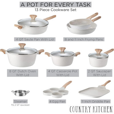 Country Kitchen 13-pc. Aluminum Cookware Set