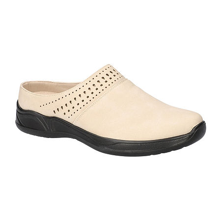 Easy Street Womens Patrice Mules, 8 Wide, White