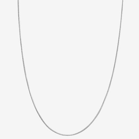 Silver Reflections Womens Pure Silver Over Brass 24 Inch Snake Chain Necklace In Metallic
