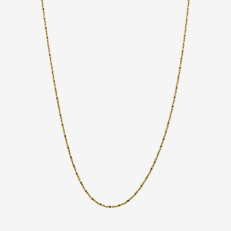 Silver Reflections Womens 10K Gold Over Brass 24 Inch Braid Chain Necklace, One Size