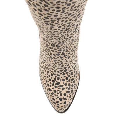 Journee Collection Womens Kyllie Stacked Heel Dress Boots