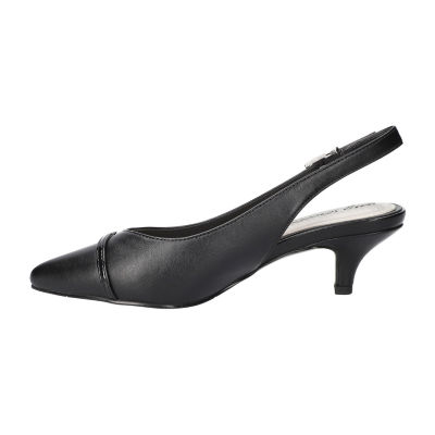 Easy Street Feena Womens Pointed Closed Toe Kitten Heel Pumps