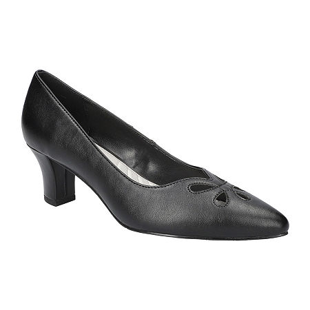 Easy Street Womens Pat Pointed Closed Toe Stiletto Heel Pumps, 6 Medium, Black