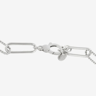 Limited Quantities! Womens Sterling Silver 7.5 Inch Hollow Paperclip Chain Bracelet