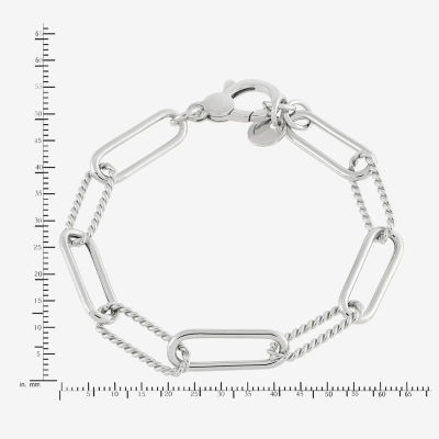 Limited Quantities! Womens Sterling Silver 7.5 Inch Hollow Paperclip Chain Bracelet