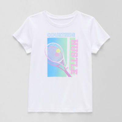Xersion Little & Big Girls Crew Neck Short Sleeve Graphic T-Shirt