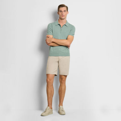 Van Heusen Smart Temp Quarter Zip Mens Short Sleeve Polo Sweater