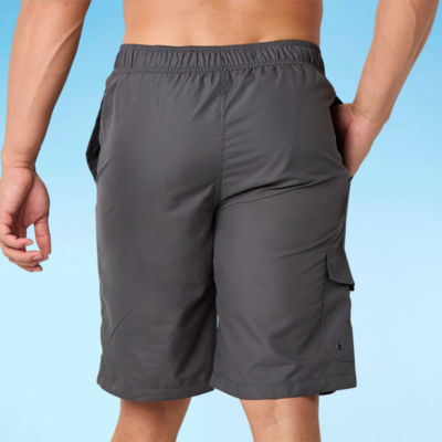 Jack & Jones Men's 3 Pc Swim Trunks Towel & Drawstring Beach Bag Set Blue Size X-Large