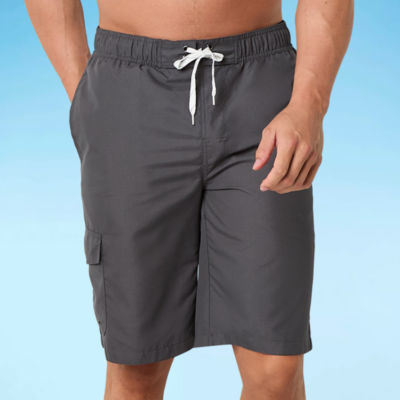 St. John's Bay Cargo Mens Big and Tall Drawstring Waist Swim Trunks