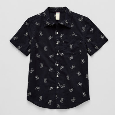 Thereabouts Little & Big Kid Boys Short Sleeve Regular Fit Button-Down Shirt