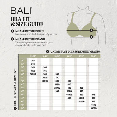 Bali Seamless T-Shirt Underwire Full Coverage Bra Df3533