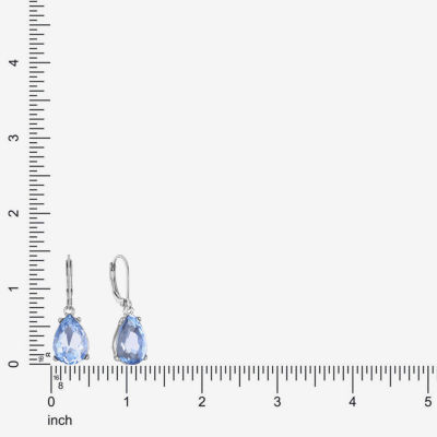 Monet Jewelry Womens Blue Glass Drop Earrings
