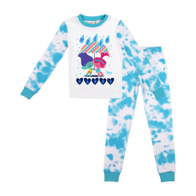 Little & Big Kid Girls Trolls Crew Neck Long Sleeve 2-pc. Pajama Sets