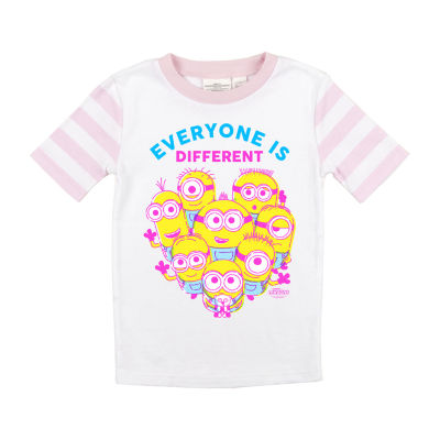 Little & Big Kid Girls Minions Crew Neck Short Sleeve 2-pc. Pajama Sets