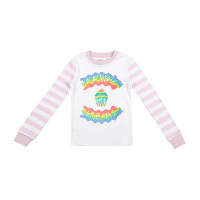 Little & Big Kid Girls Crew Neck Long Sleeve 2-pc. Pajama Sets