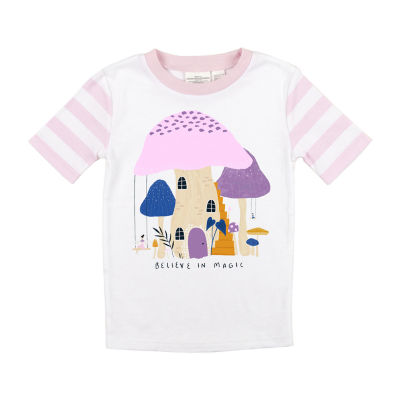 Little & Big Kid Girls Crew Neck Short Sleeve 2-pc. Pajama Sets