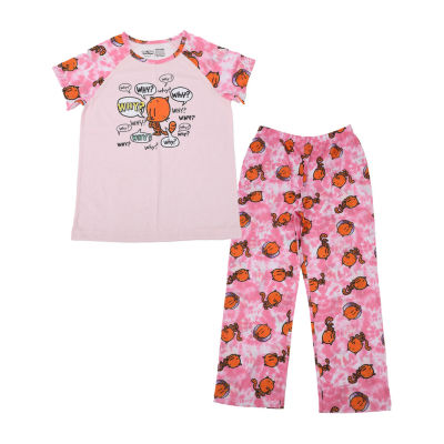 Little & Big Kid Girls Crew Neck Short Sleeve 2-pc. Pajama Sets