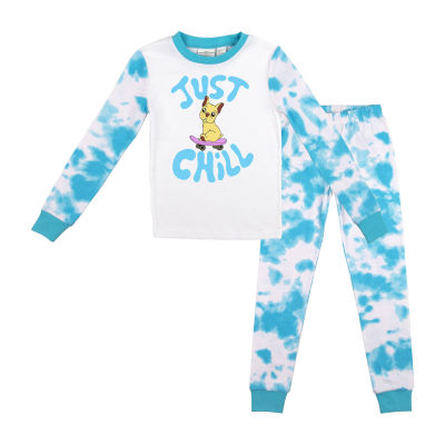 Little & Big Kid Girls Crew Neck Long Sleeve 2-pc. Pajama Sets