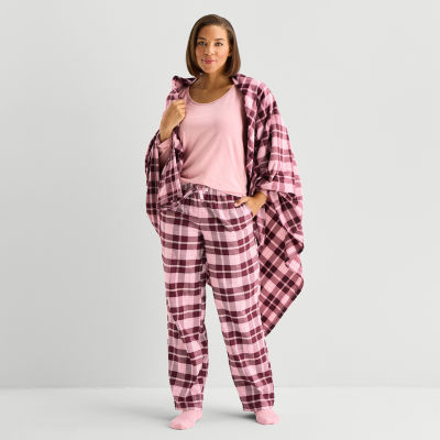 Liz Claiborne Womens Long Sleeve 4-pc. Pajama Sets
