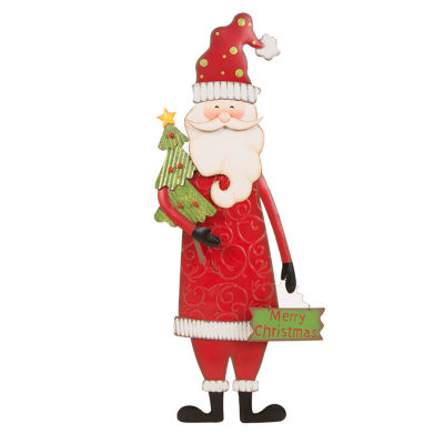 Glitzhome Standing Santa Christmas Holiday Yard Art