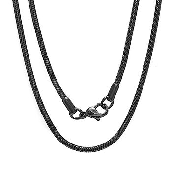 Mens Black Stainless Steel Chain Necklace - JCPenney