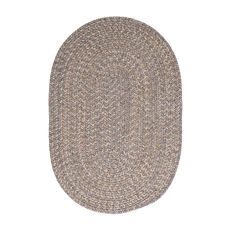 Colonial Mills American Tweed Geometric Braided Reversible Indoor Oval Accent Rug, One Size, Gray