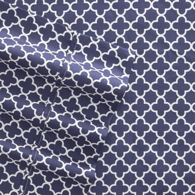 Casual Comfort™ Premium Ultra Soft Quatrefoil Pattern Microfiber Wrinkle Free Sheet Set