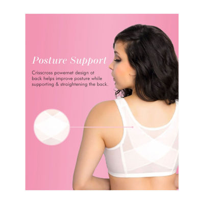 Exquisite Form®  Women's FULLY Lace Wireless Back & Posture Support Bra with Front Closure-5100565