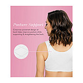 Exquisite Form® Women's FULLY Slimming Wireless Back & Posture Support Longline  Bra with Front Closure- 5107530