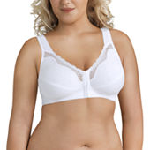 Women's Elila 1301 Embroidered Microfiber Wireless Soft-cup Bra (White 38A)