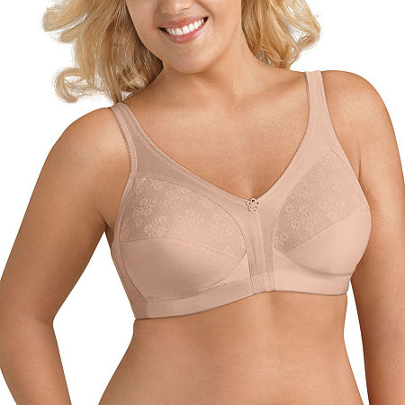 Exquisite Form Women's FULLY Slimming Wireless Full-Coverage Bra with Back Closure & Lace- 5100548, Dd, Brown