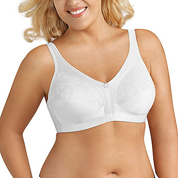White Bra Womens Satin & Lace Underwired Firm Control Plus Size Large Full  Cup