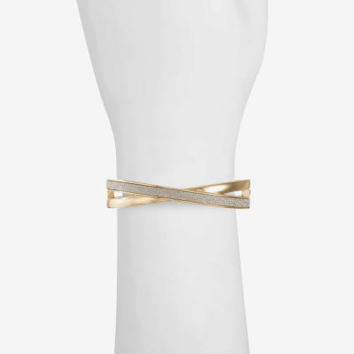 Monet Jewelry Twist Womens Rose Tone Bangle Bracelet