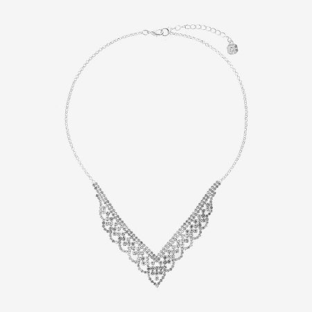 Monet Jewelry Timeless Silver Tone Womens 17 Inch Collar Necklace In Metallic