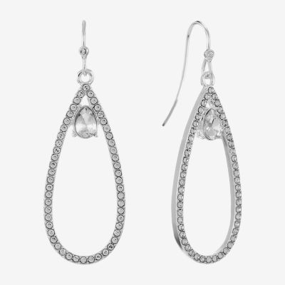 Monet Jewelry Silver Tone Tear Drop Earrings