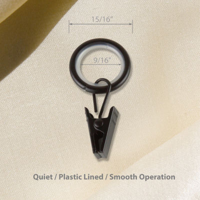 Rod Desyne 9/16in Noise-Canceling 10-pc. Curtain Rings