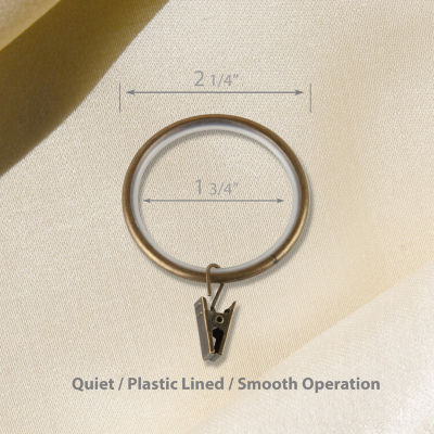 Rod Desyne 1-3/4in Noise-Canceling 10-pc. Curtain Rings
