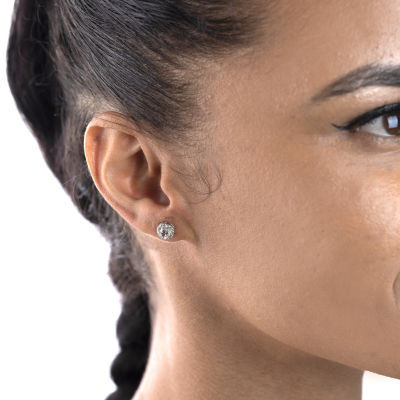 Silver Treasures Genuine Stone 2 Pair Earring Set