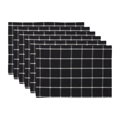 Design Imports Black Check 6-pc. Table Linen Set
