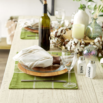 Design Imports Fiesta Green Check 6-pc. Table Linen Set