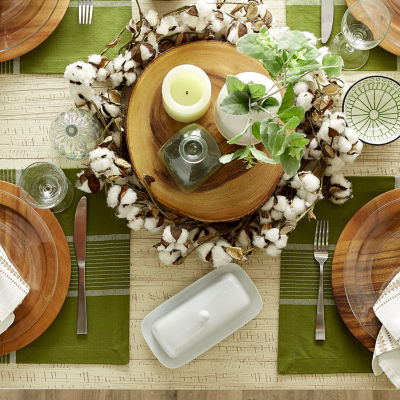 Design Imports Fiesta Green Check 6-pc. Table Linen Set