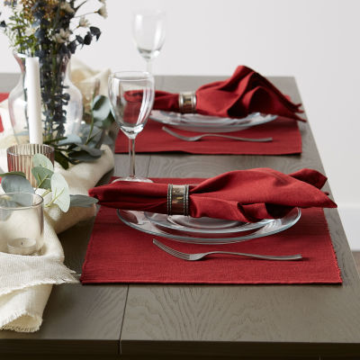 Design Imports Barn Red Ribbed 6-pc. Placemats