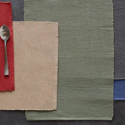 Design Imports Barn Red Ribbed 6-pc. Placemats