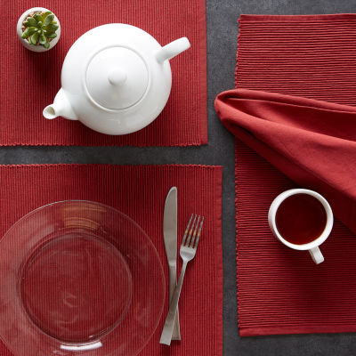 Design Imports Barn Red Ribbed 6-pc. Placemats