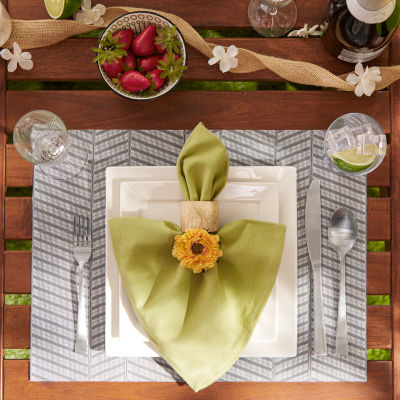 Design Imports Gray Textured Twill Weave 6-pc. Placemats