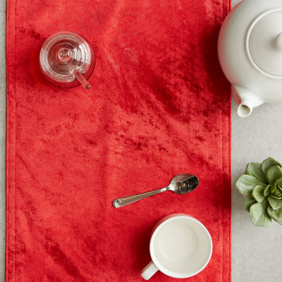 Design Imports Red Velvet 4-pc. Table Linen Sets