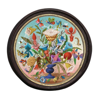 Eeboo Piece And Love Crazy Bug Bouquet 500 Piece Round Jigsaw 500-pc. Puzzle