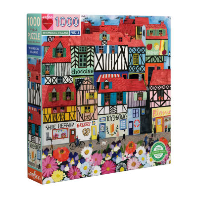 Eeboo Piece And Love Whimsical Village  1000 Piece Square Adult Jigsaw 1000-pc. Puzzle